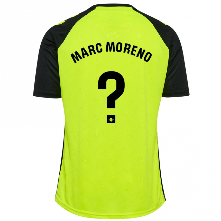 Enfant Football Maillot Marc Moreno #0 Jaune Fluo Noir Tenues Extérieur 2024/25