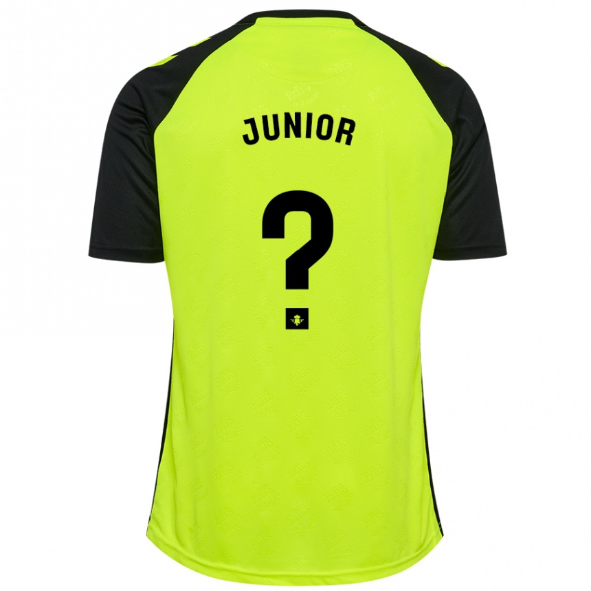 Enfant Football Maillot Clute Junior #0 Jaune Fluo Noir Tenues Extérieur 2024/25