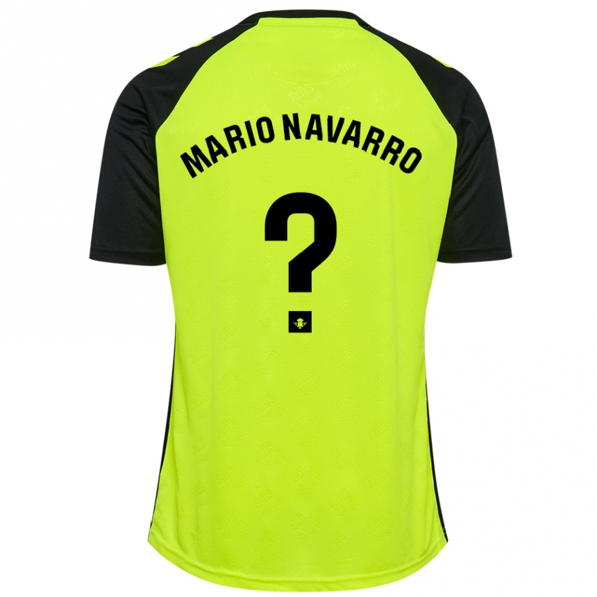 Enfant Football Maillot Mario Navarro #0 Jaune Fluo Noir Tenues Extérieur 2024/25