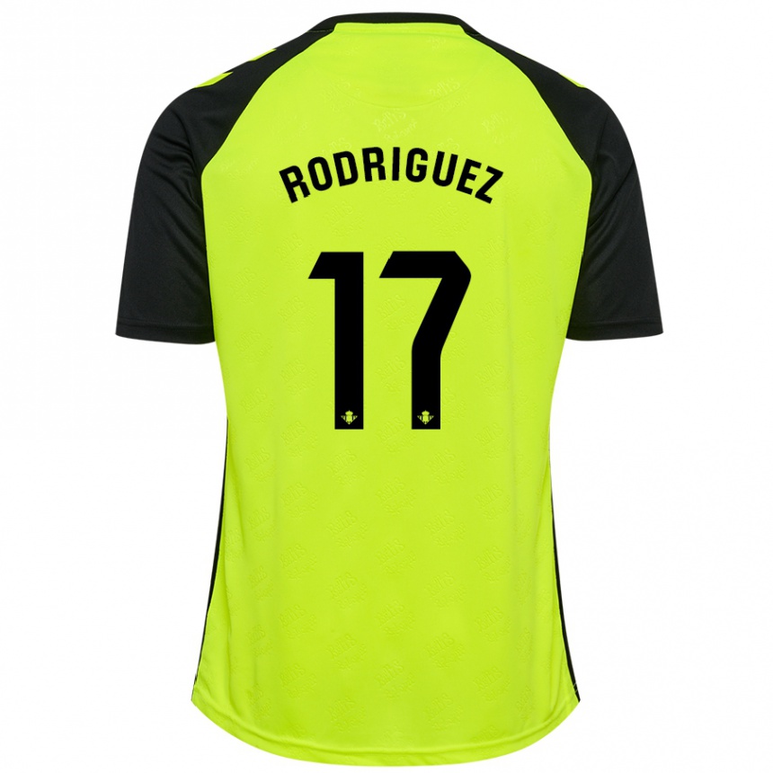 Enfant Football Maillot Jesús Rodriguez #17 Jaune Fluo Noir Tenues Extérieur 2024/25