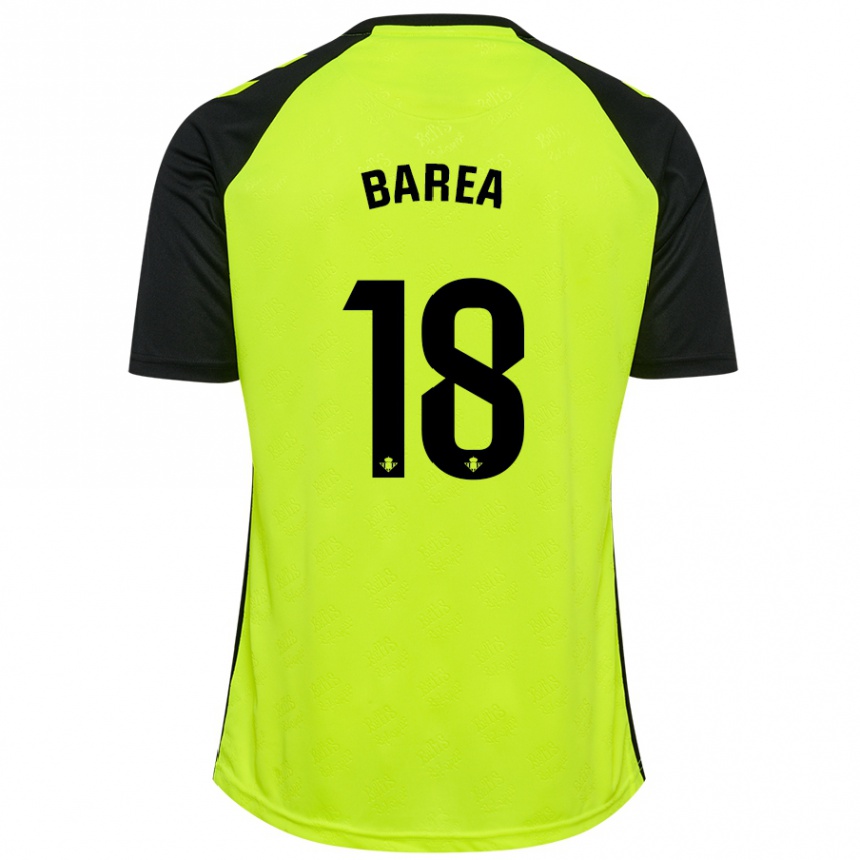 Enfant Football Maillot Ismael Barea #18 Jaune Fluo Noir Tenues Extérieur 2024/25