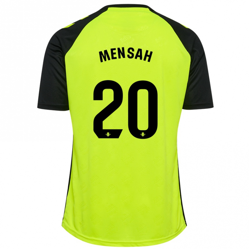 Enfant Football Maillot Mawuli Mensah #20 Jaune Fluo Noir Tenues Extérieur 2024/25