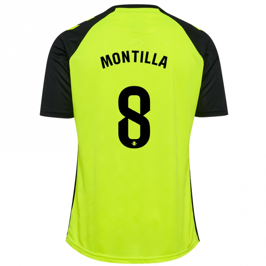 Enfant Football Maillot Natalia Montilla #8 Jaune Fluo Noir Tenues Extérieur 2024/25