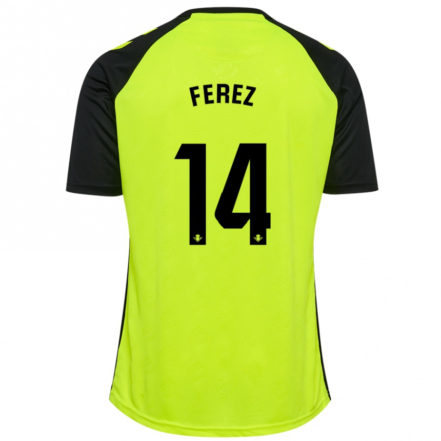 Enfant Football Maillot Carolina Férez #14 Jaune Fluo Noir Tenues Extérieur 2024/25