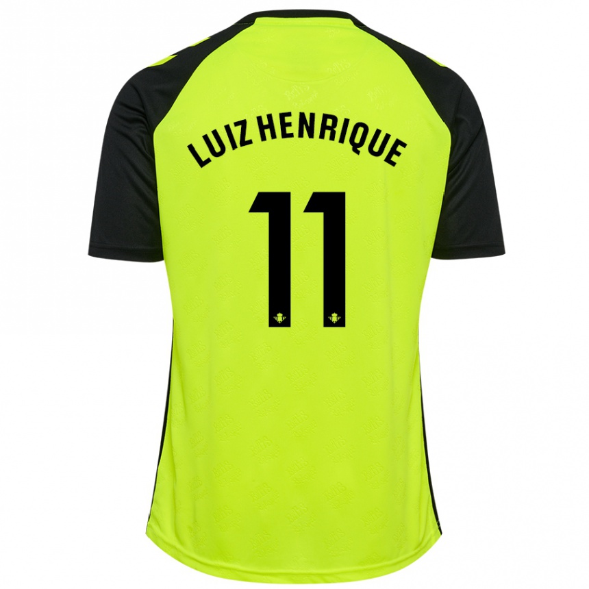 Enfant Football Maillot Luiz Henrique #11 Jaune Fluo Noir Tenues Extérieur 2024/25