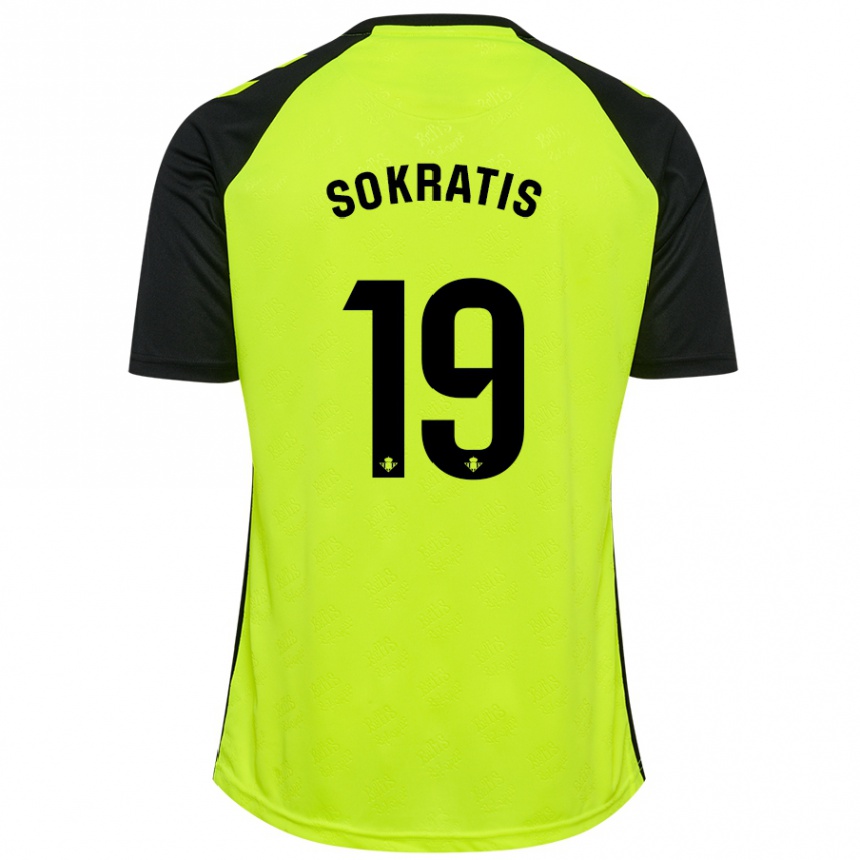 Enfant Football Maillot Sokratis Papastathopoulos #19 Jaune Fluo Noir Tenues Extérieur 2024/25