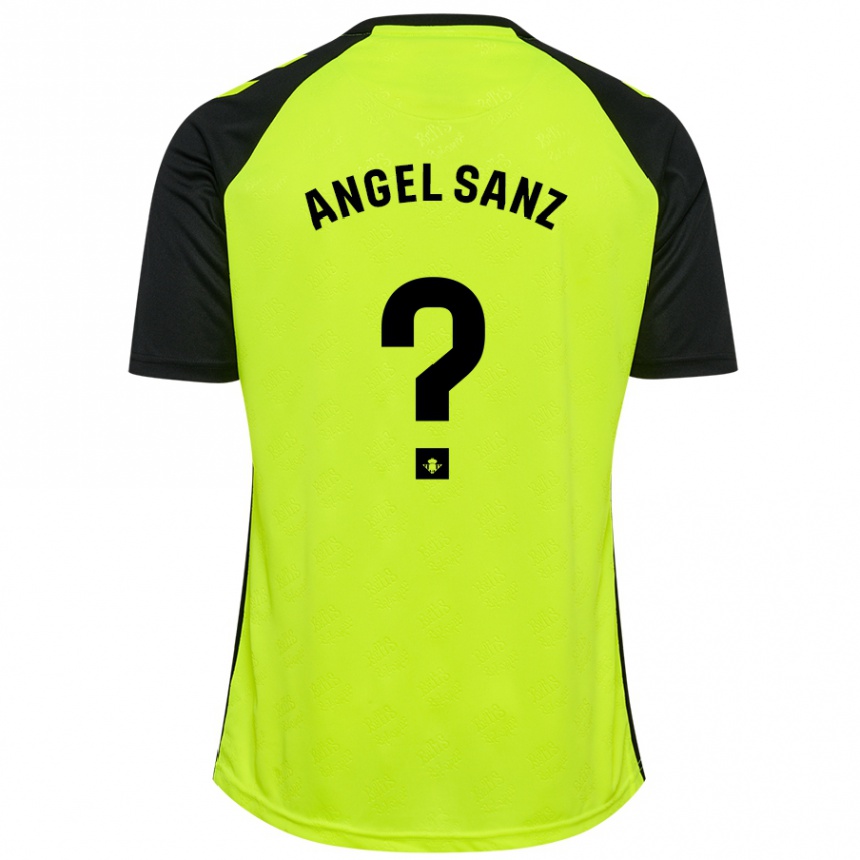 Enfant Football Maillot Miguel Ángel Sanz #0 Jaune Fluo Noir Tenues Extérieur 2024/25