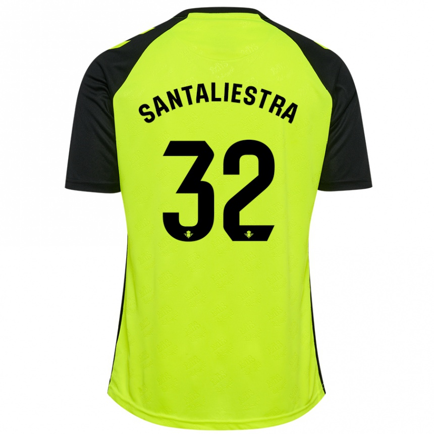 Enfant Football Maillot Carla Santaliestra #32 Jaune Fluo Noir Tenues Extérieur 2024/25