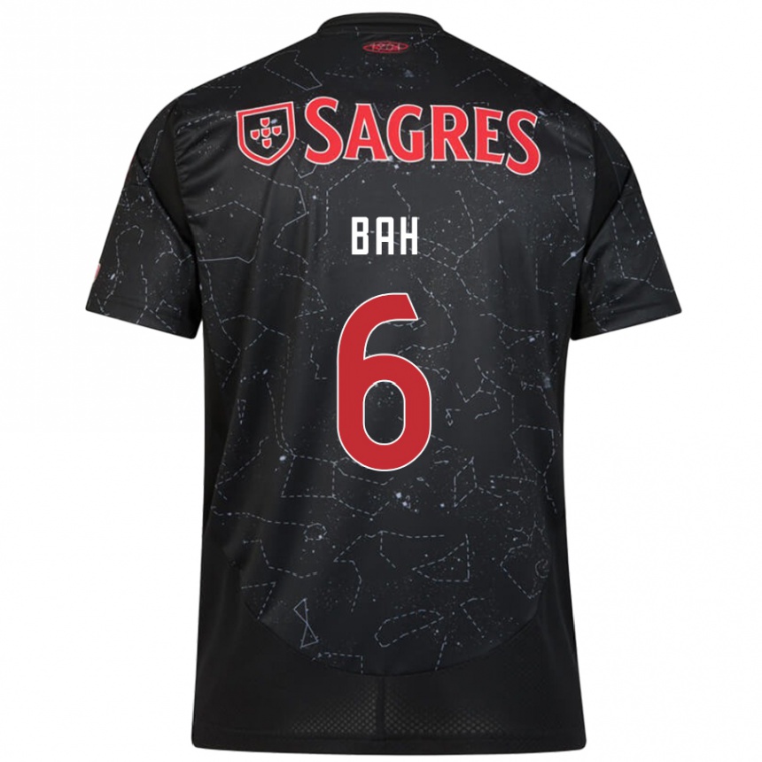 Enfant Football Maillot Alexander Bah #6 Noir Rouge Tenues Extérieur 2024/25