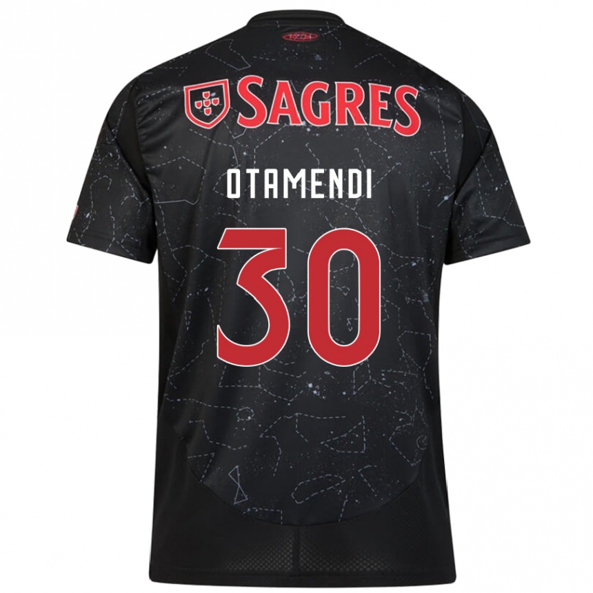 Enfant Football Maillot Nicolás Otamendi #30 Noir Rouge Tenues Extérieur 2024/25