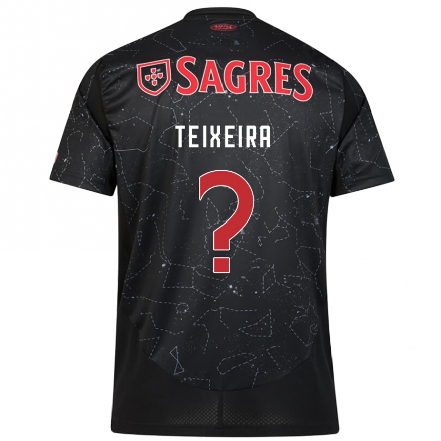 Enfant Football Maillot Ricardo Teixeira #0 Noir Rouge Tenues Extérieur 2024/25