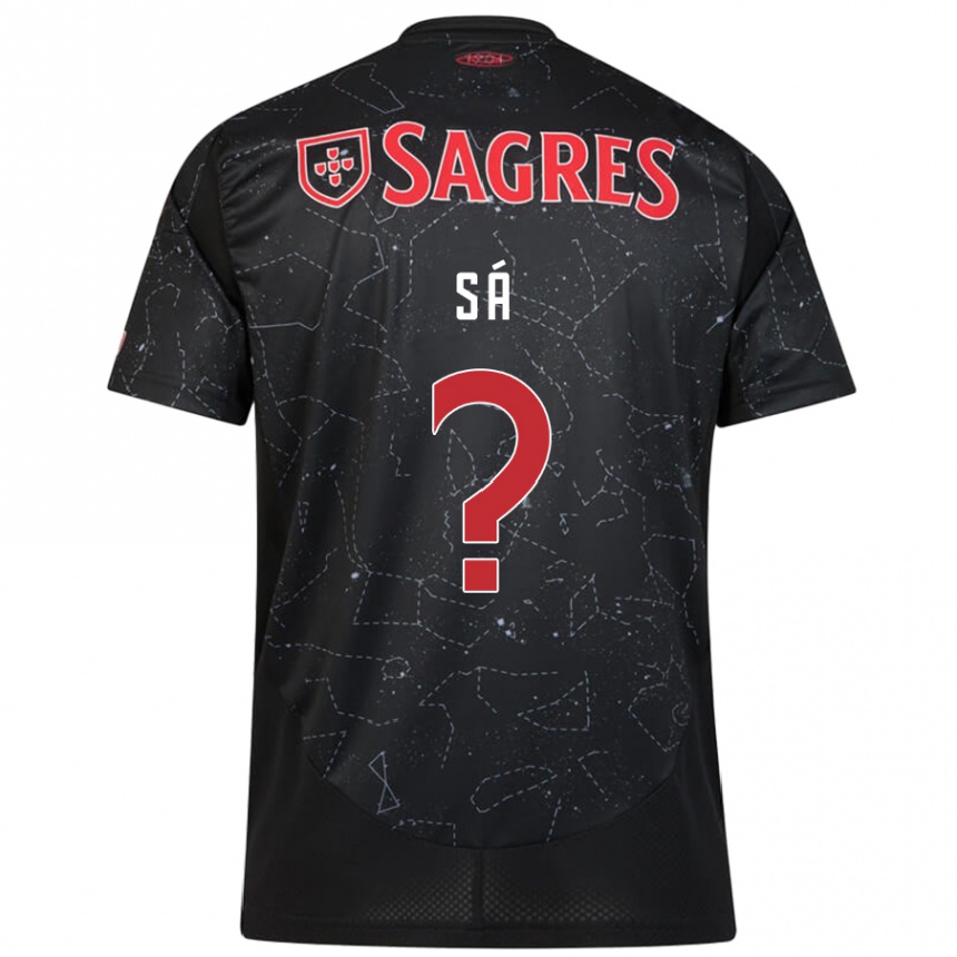 Enfant Football Maillot Manuel Sá #0 Noir Rouge Tenues Extérieur 2024/25