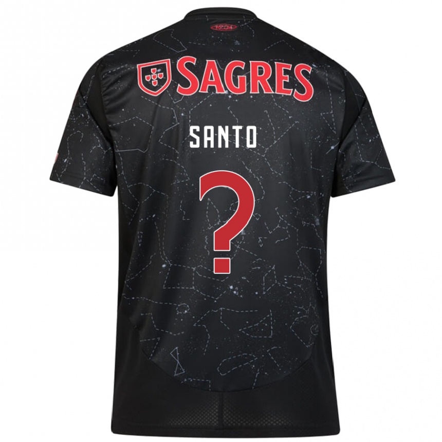 Enfant Football Maillot Sandro Santo #0 Noir Rouge Tenues Extérieur 2024/25