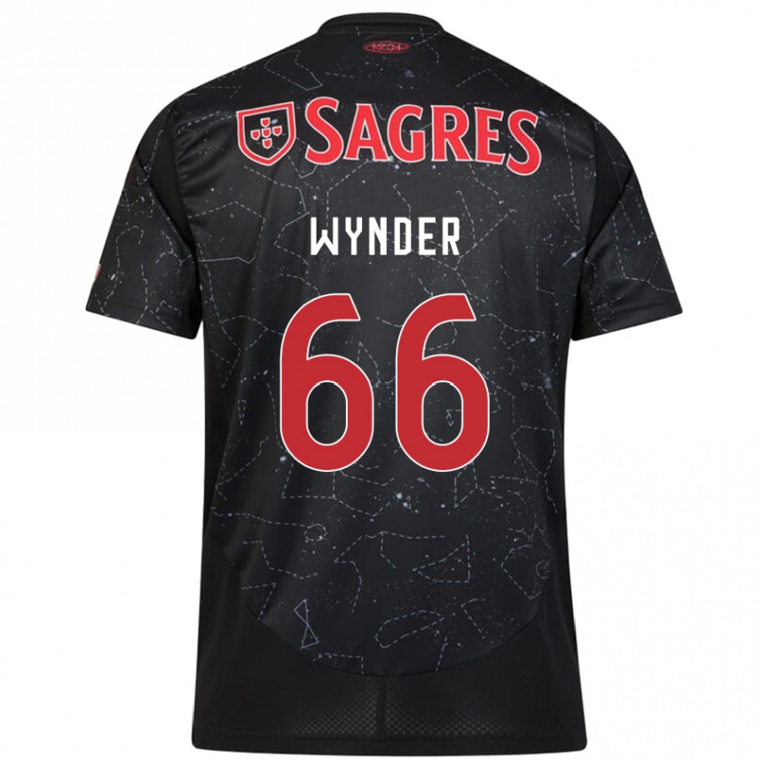 Enfant Football Maillot Joshua Wynder #66 Noir Rouge Tenues Extérieur 2024/25