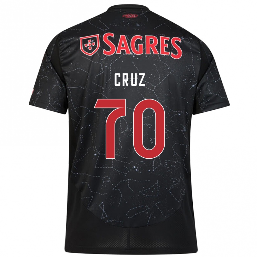 Enfant Football Maillot Filipe Cruz #70 Noir Rouge Tenues Extérieur 2024/25