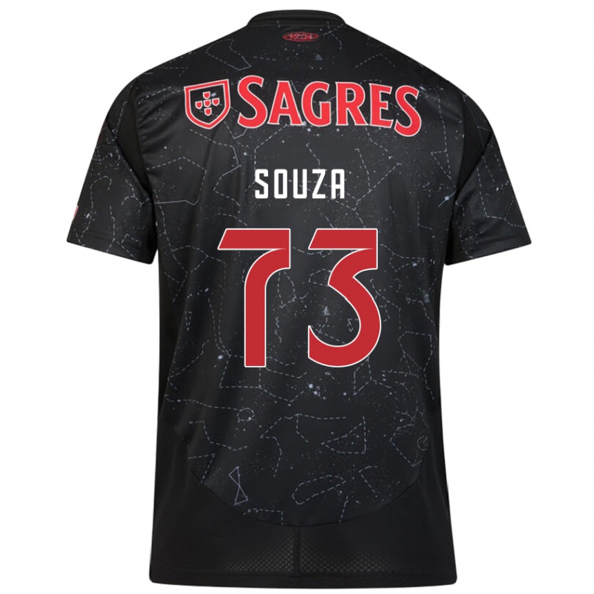 Enfant Football Maillot Beni Souza #73 Noir Rouge Tenues Extérieur 2024/25