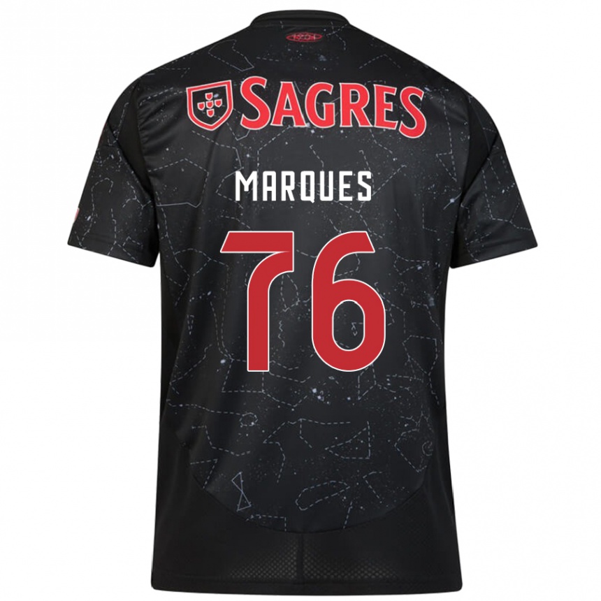 Enfant Football Maillot Gustavo Marques #76 Noir Rouge Tenues Extérieur 2024/25