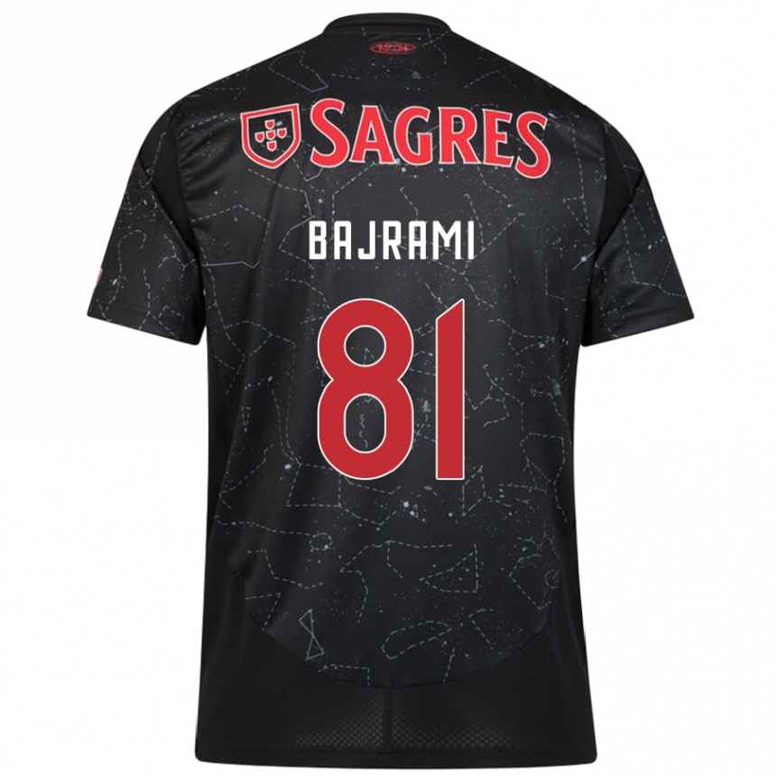 Enfant Football Maillot Adrian Bajrami #81 Noir Rouge Tenues Extérieur 2024/25