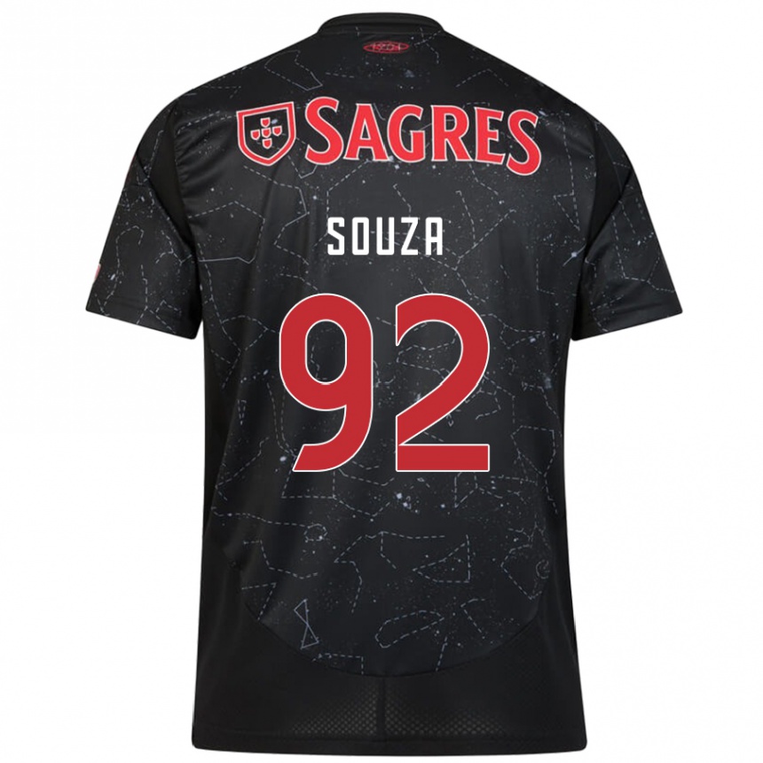 Enfant Football Maillot Pedro Souza #92 Noir Rouge Tenues Extérieur 2024/25