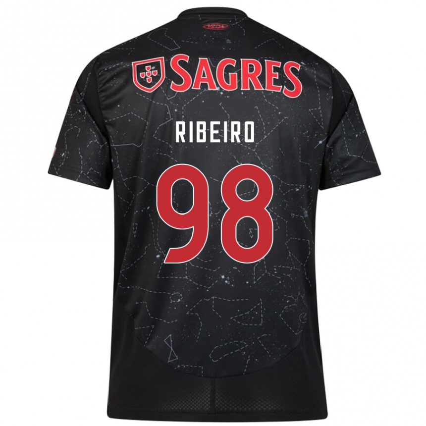 Enfant Football Maillot Ricardo Ribeiro #98 Noir Rouge Tenues Extérieur 2024/25