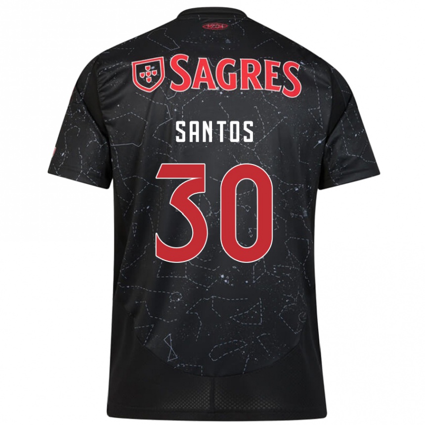 Enfant Football Maillot Daniela Santos #30 Noir Rouge Tenues Extérieur 2024/25