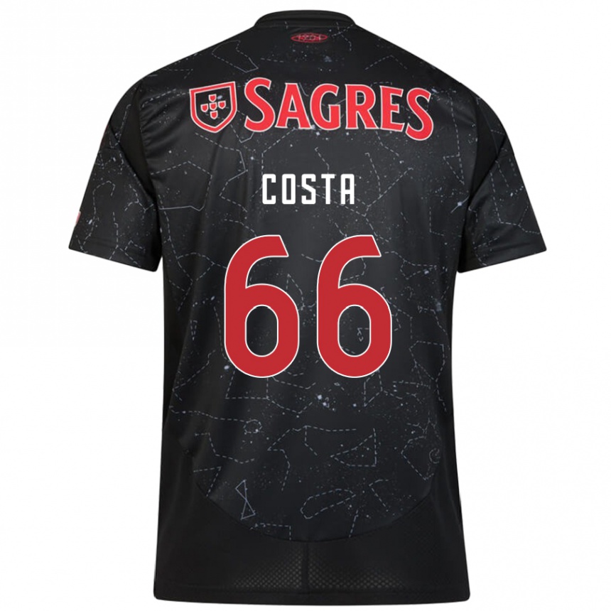 Enfant Football Maillot Rute Costa #66 Noir Rouge Tenues Extérieur 2024/25