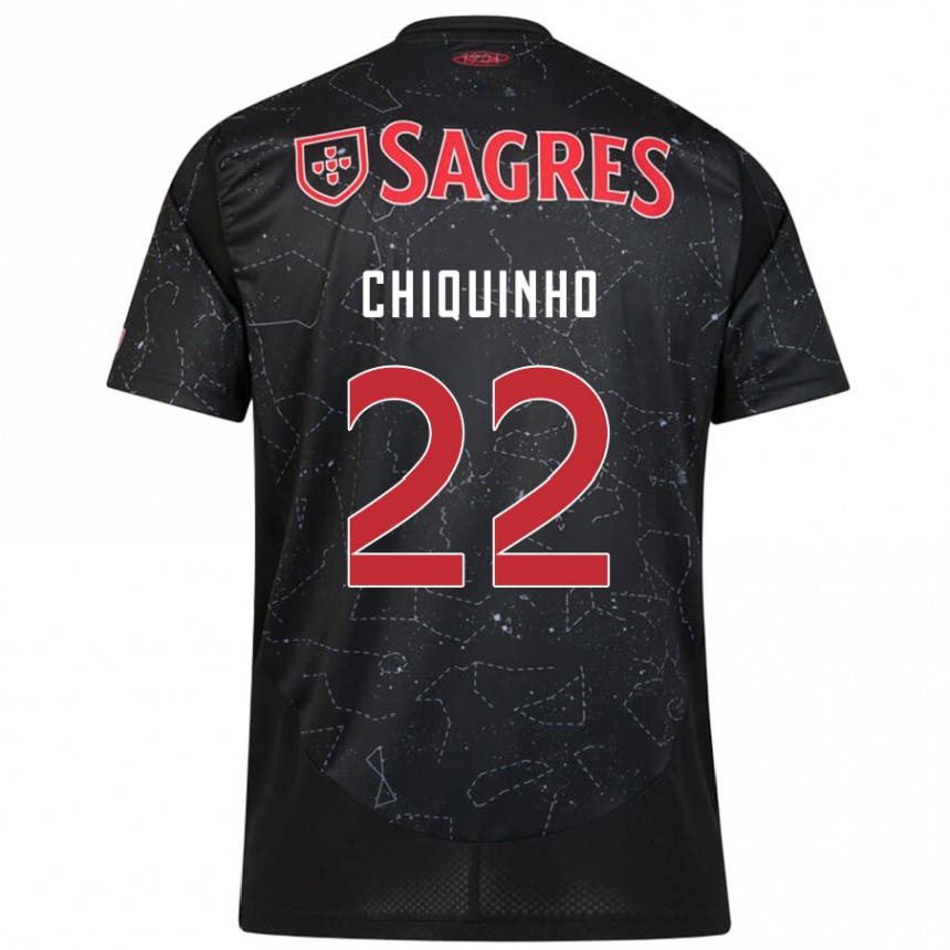 Enfant Football Maillot Chiquinho #22 Noir Rouge Tenues Extérieur 2024/25