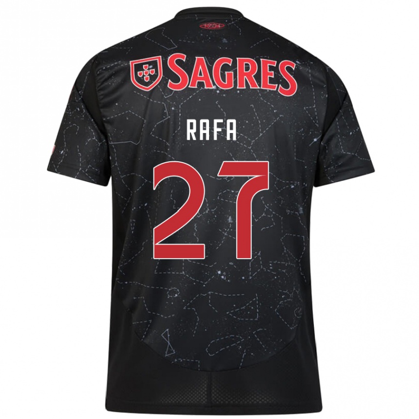 Enfant Football Maillot Rafa #27 Noir Rouge Tenues Extérieur 2024/25