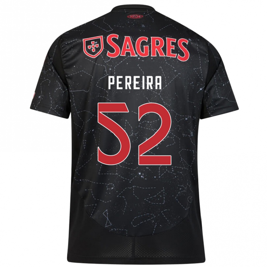 Enfant Football Maillot Henrique Pereira #52 Noir Rouge Tenues Extérieur 2024/25