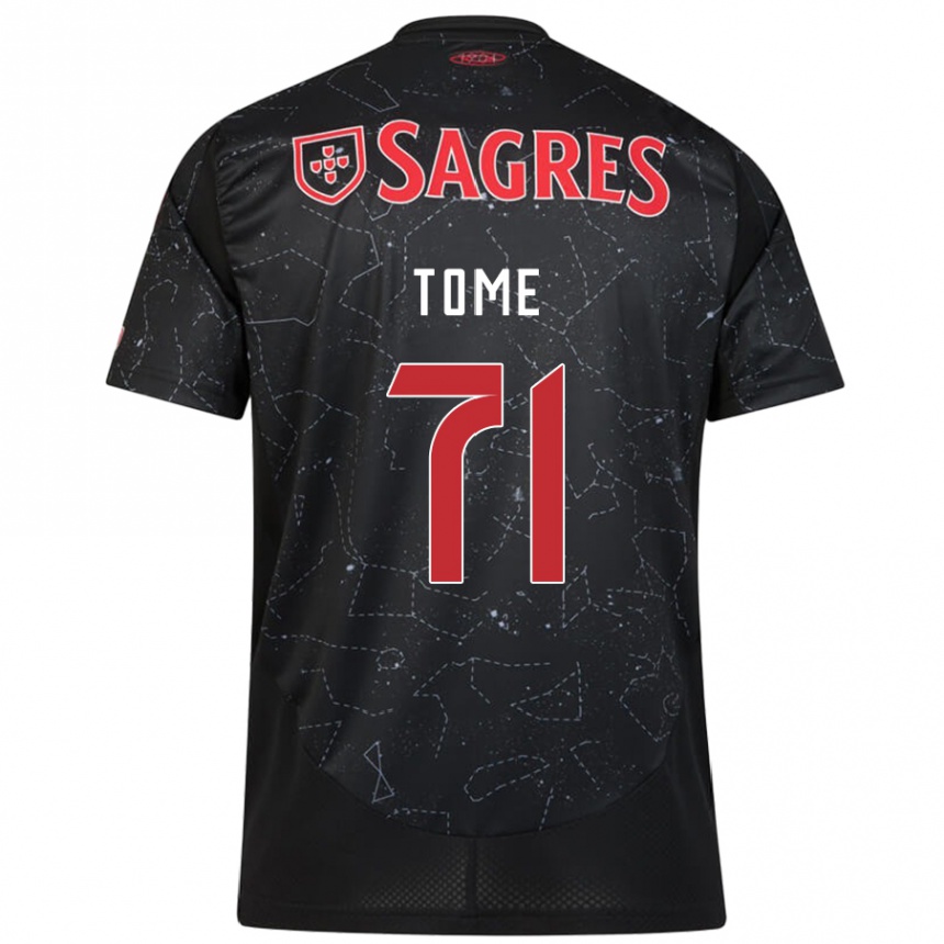 Enfant Football Maillot João Tomé #71 Noir Rouge Tenues Extérieur 2024/25