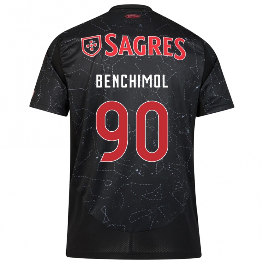 Enfant Football Maillot Benchimol #90 Noir Rouge Tenues Extérieur 2024/25