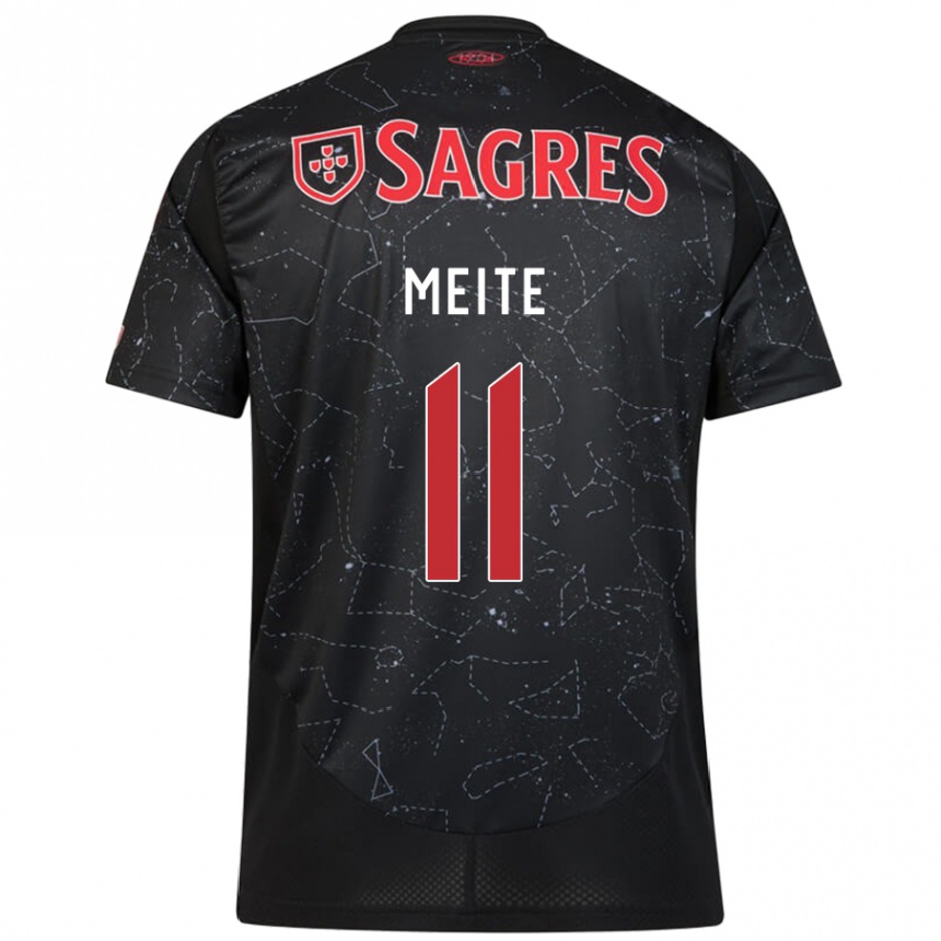 Enfant Football Maillot Soualiho Meite #11 Noir Rouge Tenues Extérieur 2024/25