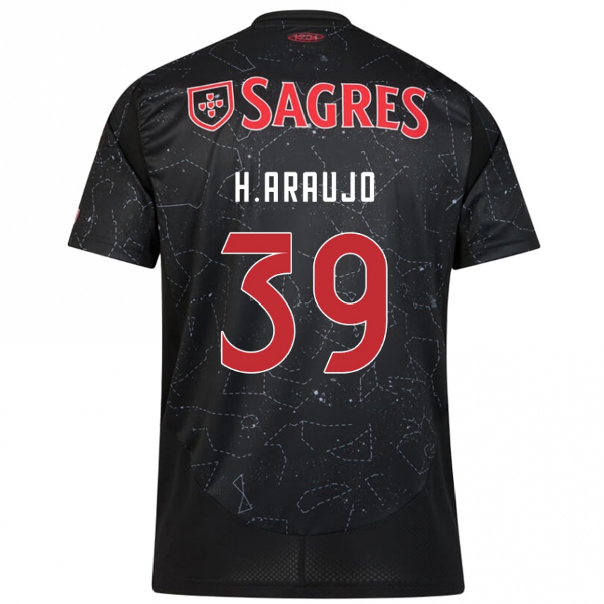 Enfant Football Maillot Henrique Araujo #39 Noir Rouge Tenues Extérieur 2024/25