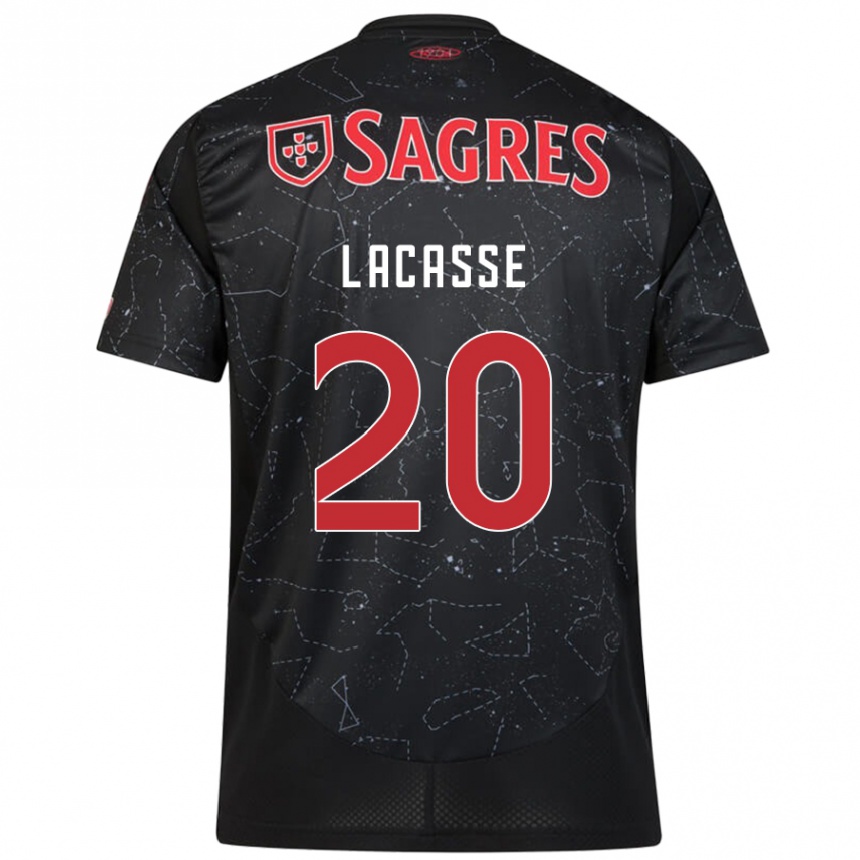 Enfant Football Maillot Cloe Lacasse #20 Noir Rouge Tenues Extérieur 2024/25