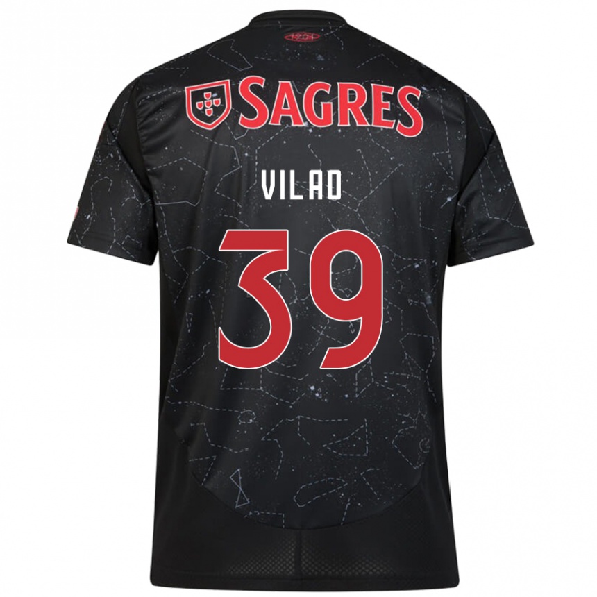 Enfant Football Maillot Carolina Vilao #39 Noir Rouge Tenues Extérieur 2024/25