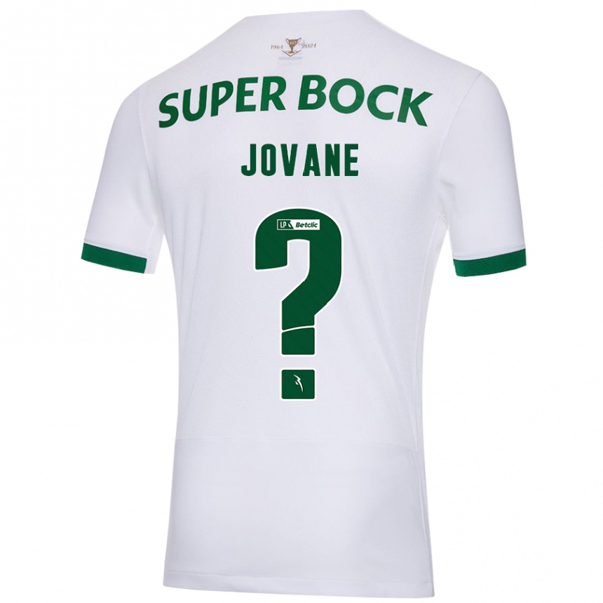 Enfant Football Maillot Jovane #0 Blanc Vert Tenues Extérieur 2024/25