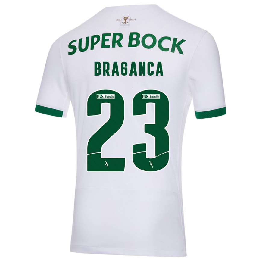 Enfant Football Maillot Daniel Bragança #23 Blanc Vert Tenues Extérieur 2024/25