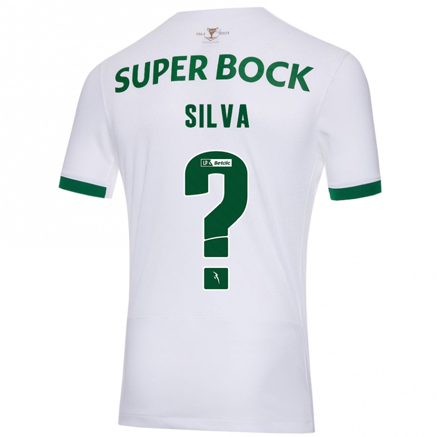 Enfant Football Maillot Francisco Silva #0 Blanc Vert Tenues Extérieur 2024/25