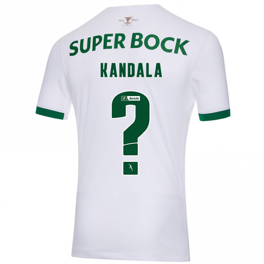 Enfant Football Maillot Adair Kandala #0 Blanc Vert Tenues Extérieur 2024/25