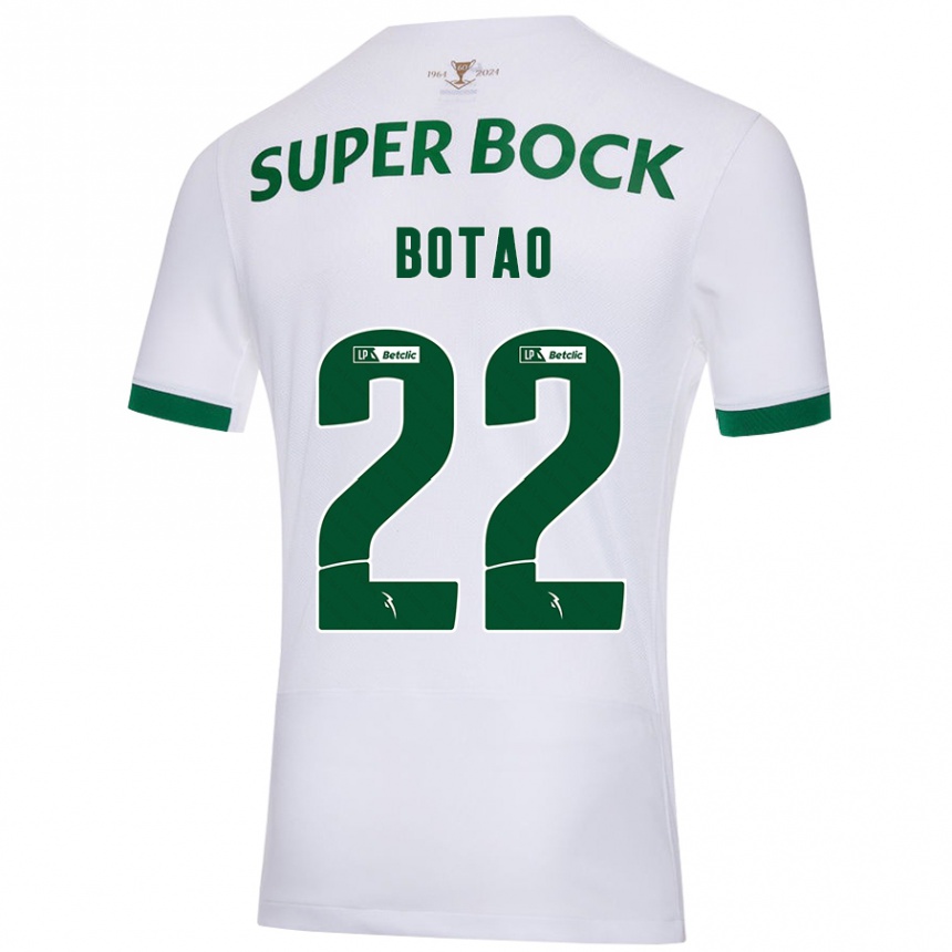 Enfant Football Maillot Martim Botão #22 Blanc Vert Tenues Extérieur 2024/25