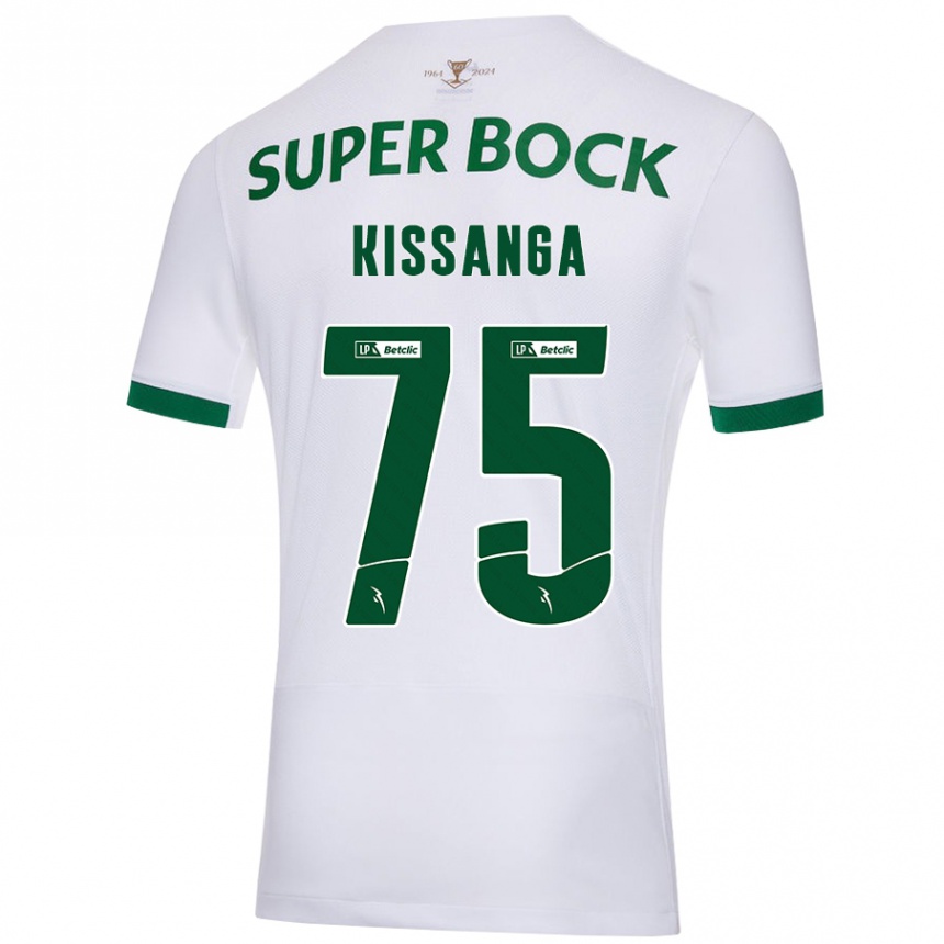 Enfant Football Maillot Manuel Kissanga #75 Blanc Vert Tenues Extérieur 2024/25