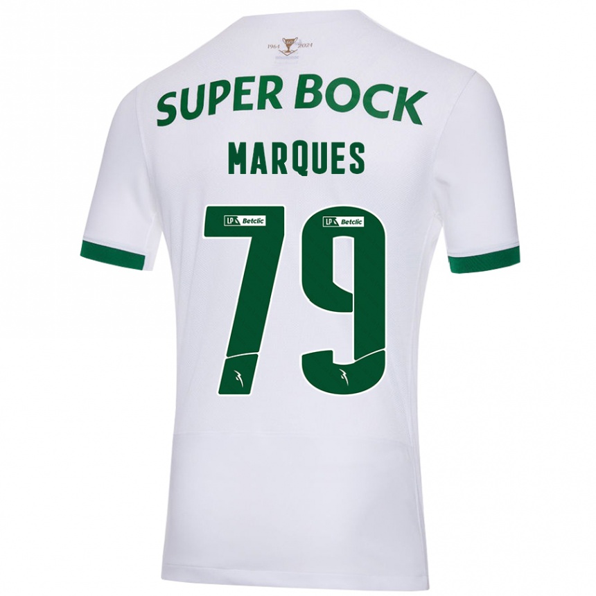 Enfant Football Maillot Rodrigo Marquês #79 Blanc Vert Tenues Extérieur 2024/25