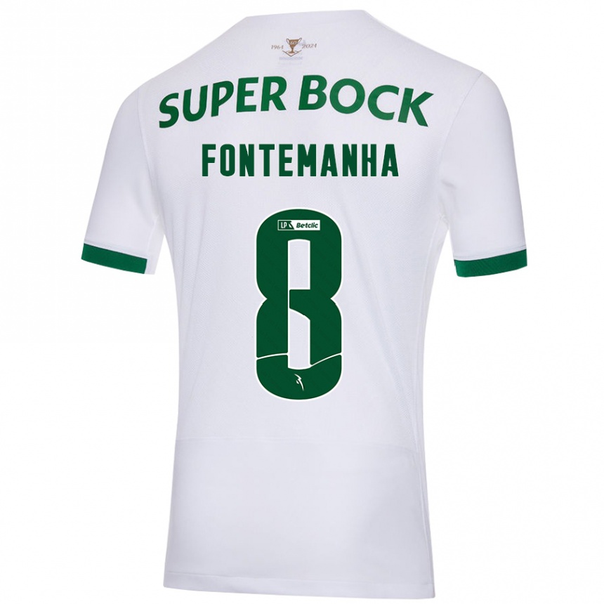 Enfant Football Maillot Rita Fontemanha #8 Blanc Vert Tenues Extérieur 2024/25