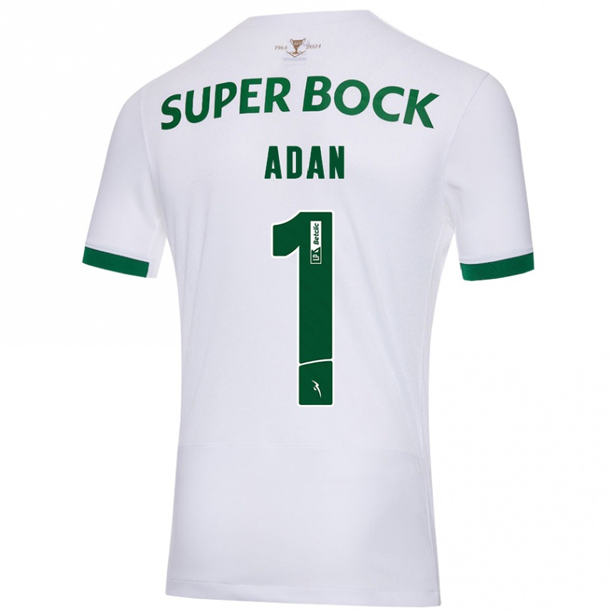 Enfant Football Maillot Antonio Adán #1 Blanc Vert Tenues Extérieur 2024/25