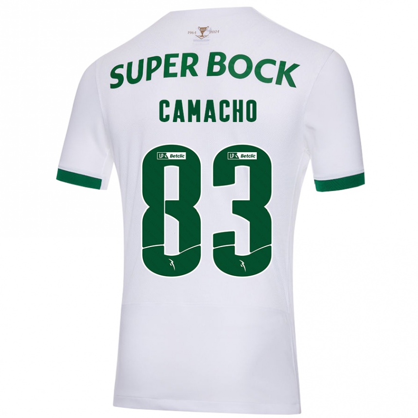 Enfant Football Maillot Rafael Camacho #83 Blanc Vert Tenues Extérieur 2024/25