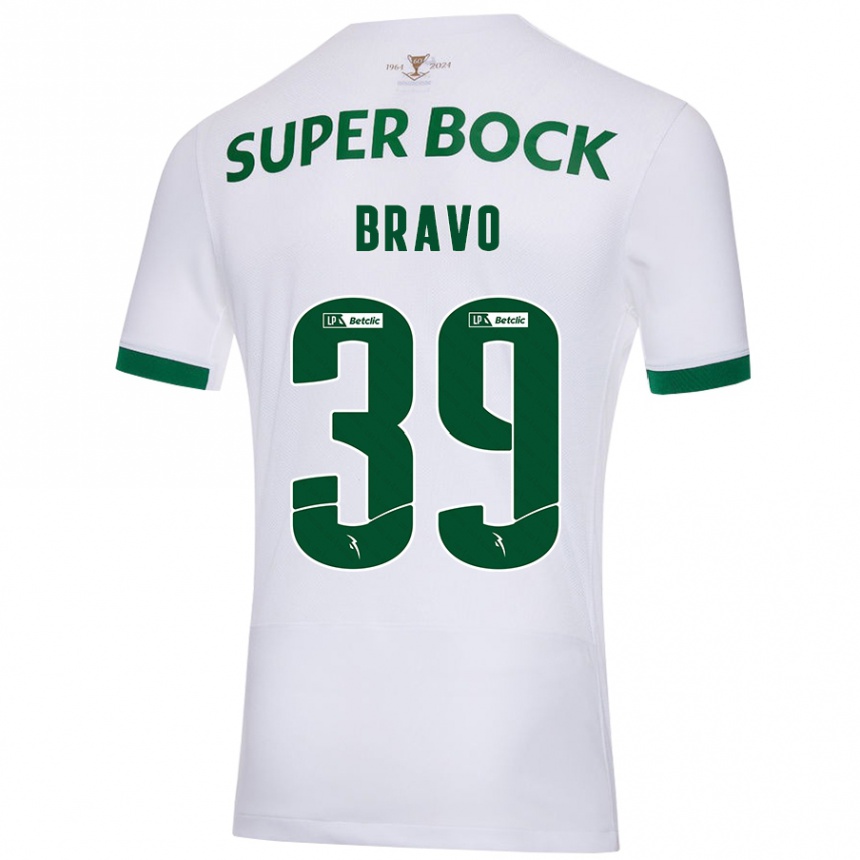 Enfant Football Maillot Bravo #39 Blanc Vert Tenues Extérieur 2024/25