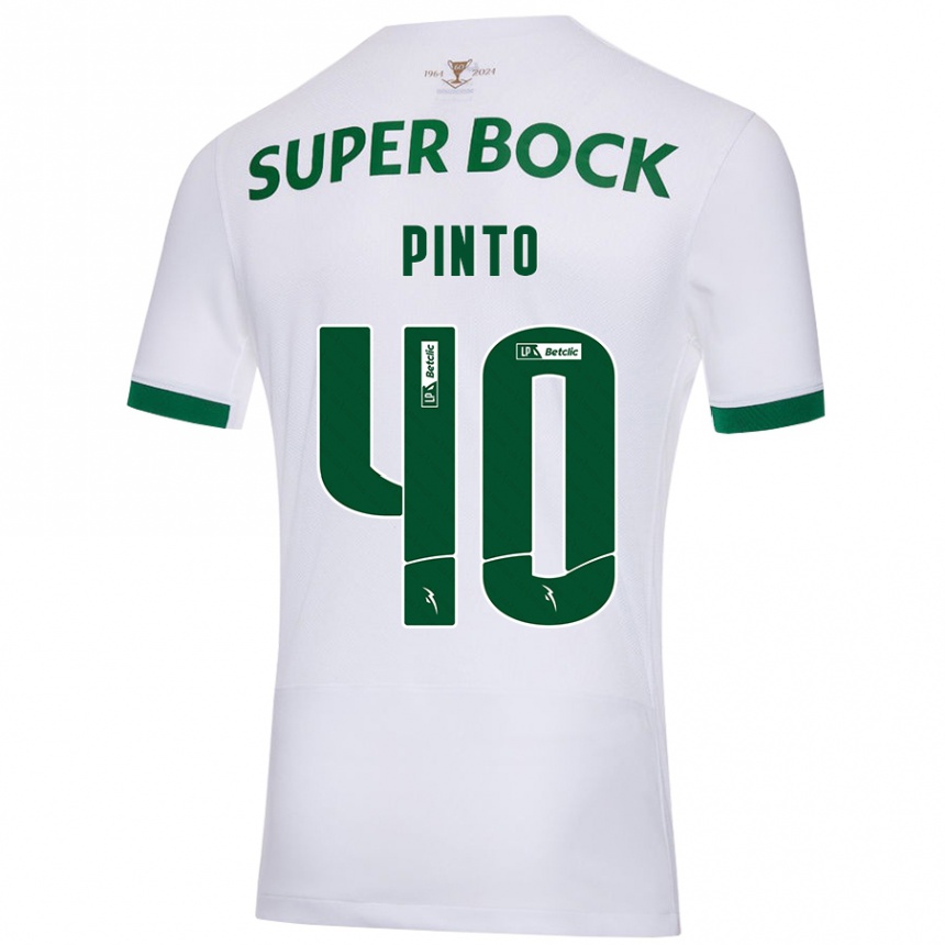 Enfant Football Maillot Rita Pinto De Almeida #40 Blanc Vert Tenues Extérieur 2024/25