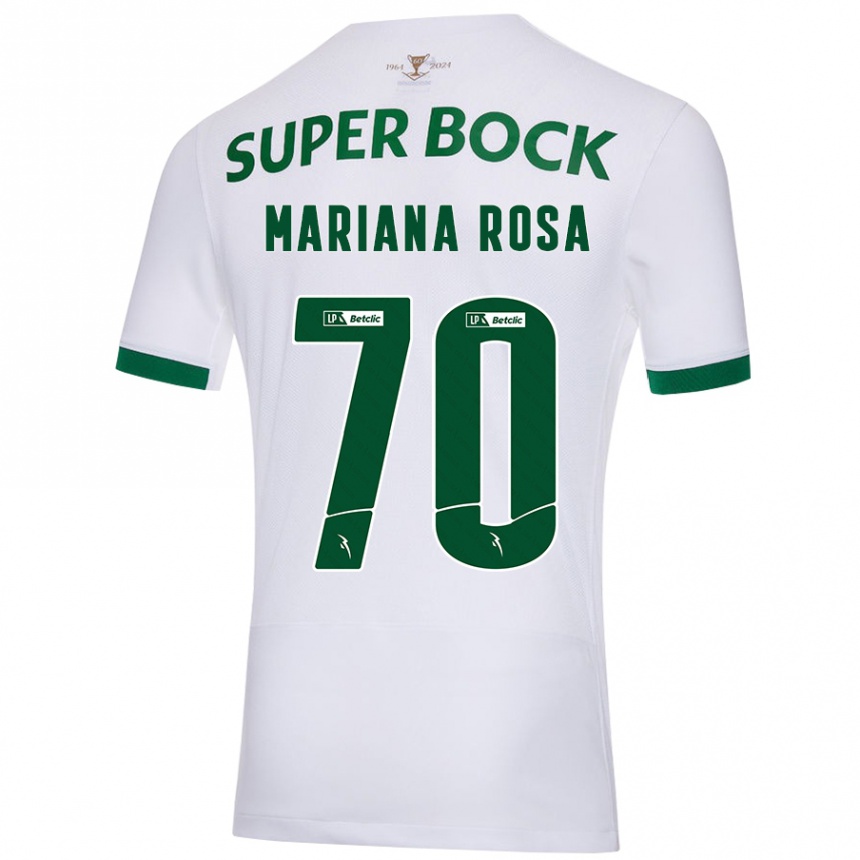 Enfant Football Maillot Mariana Silva Pinto Vilaça Da Rosa #70 Blanc Vert Tenues Extérieur 2024/25