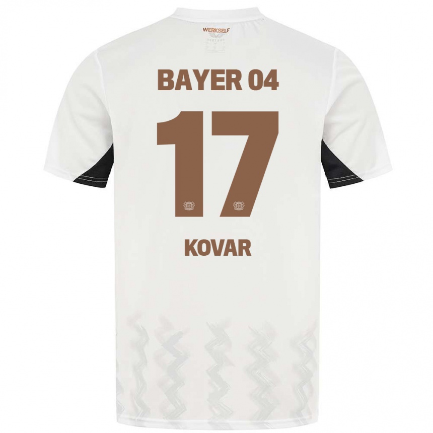 Enfant Football Maillot Matej Kovar #17 Blanc Noir Tenues Extérieur 2024/25