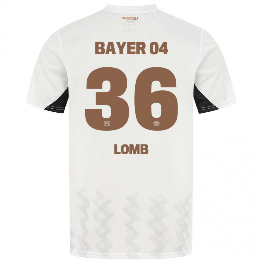 Enfant Football Maillot Niklas Lomb #36 Blanc Noir Tenues Extérieur 2024/25